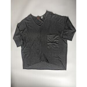 Kerisma M/L Charcoal Gray Pocket Front Quarter Sleeve Sweater Woman's Top